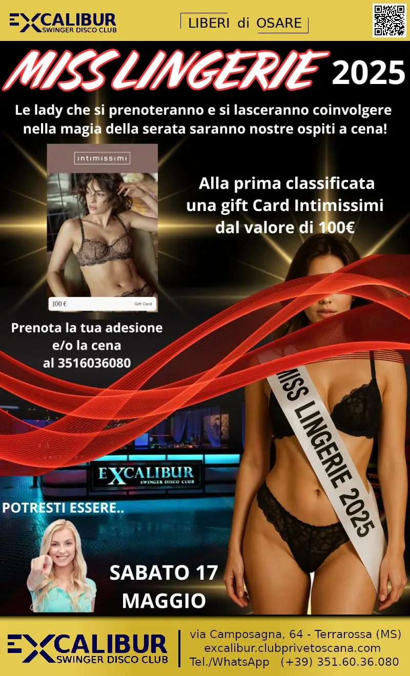 Swinger club prive evento Miss Lingerie 2025